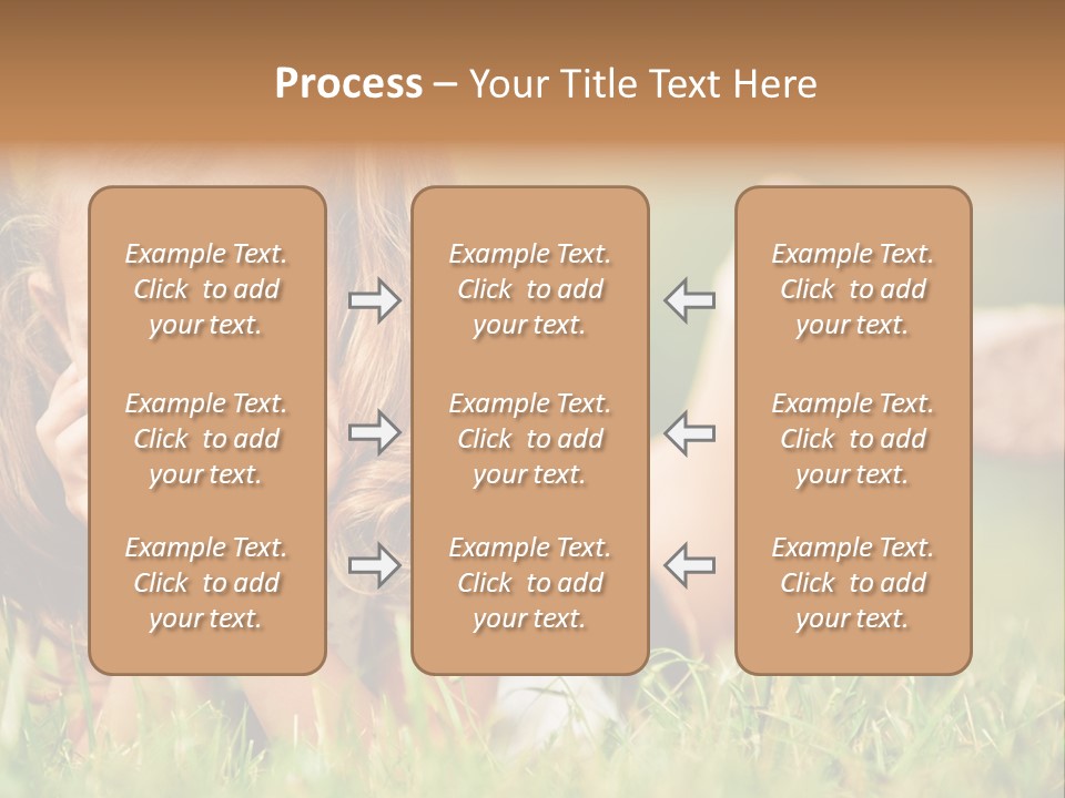 Outside Girl Curly PowerPoint Template