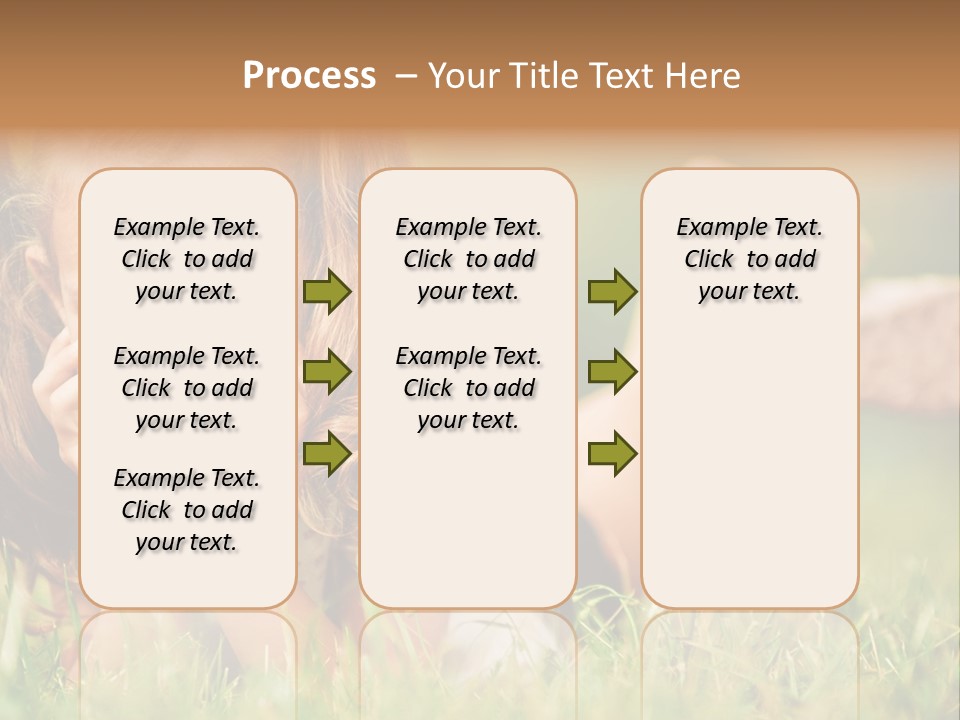 Outside Girl Curly PowerPoint Template