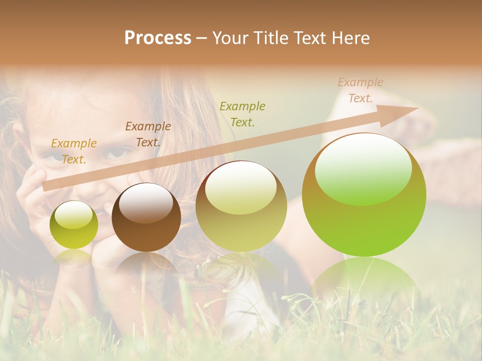 Outside Girl Curly PowerPoint Template