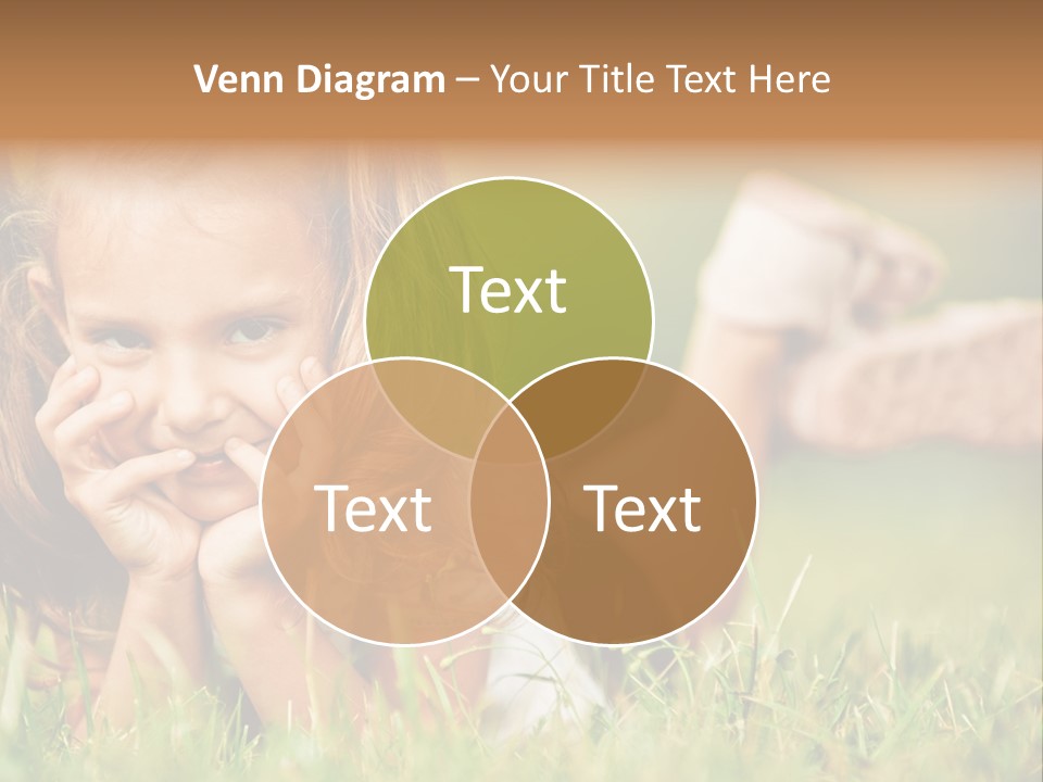 Outside Girl Curly PowerPoint Template