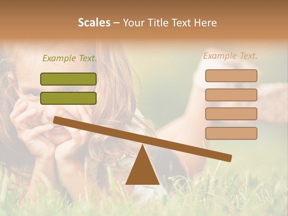 Outside Girl Curly PowerPoint Template