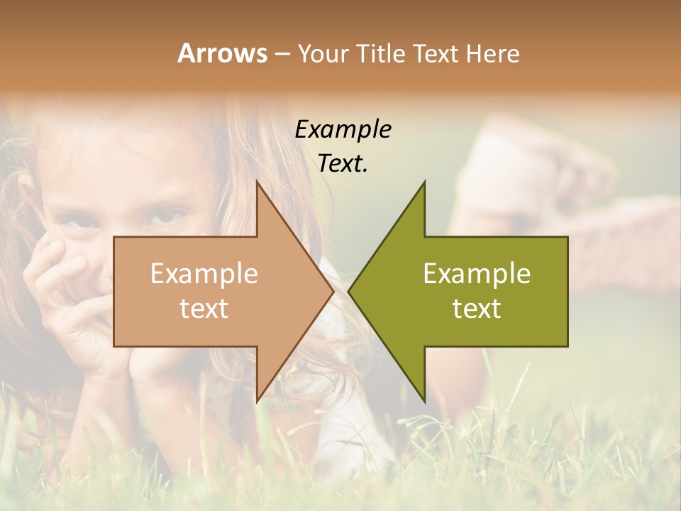 Outside Girl Curly PowerPoint Template