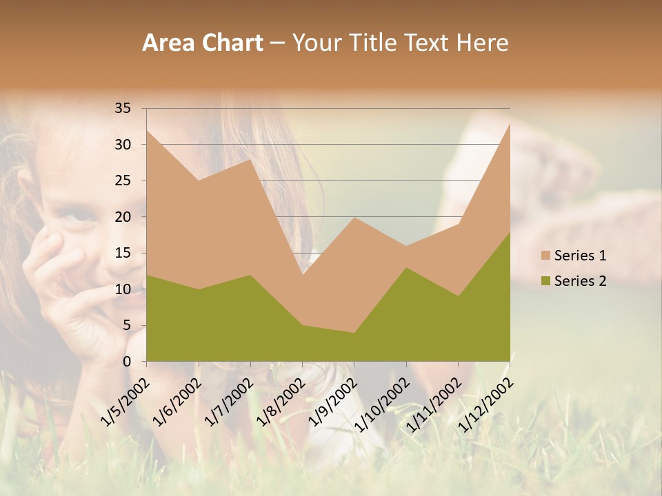 Outside Girl Curly PowerPoint Template