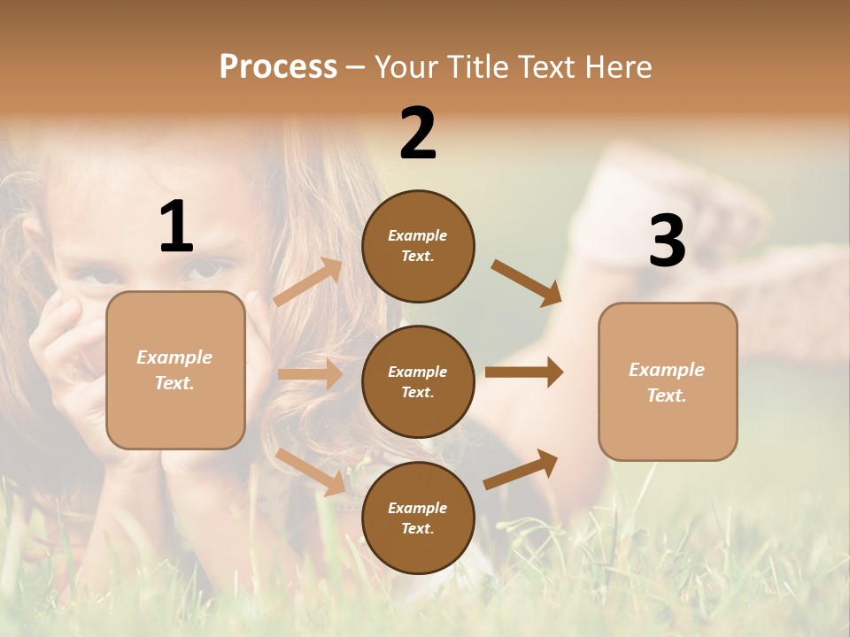 Outside Girl Curly PowerPoint Template