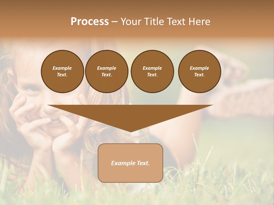 Outside Girl Curly PowerPoint Template