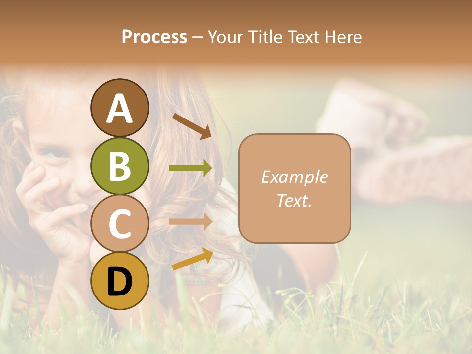 Outside Girl Curly PowerPoint Template