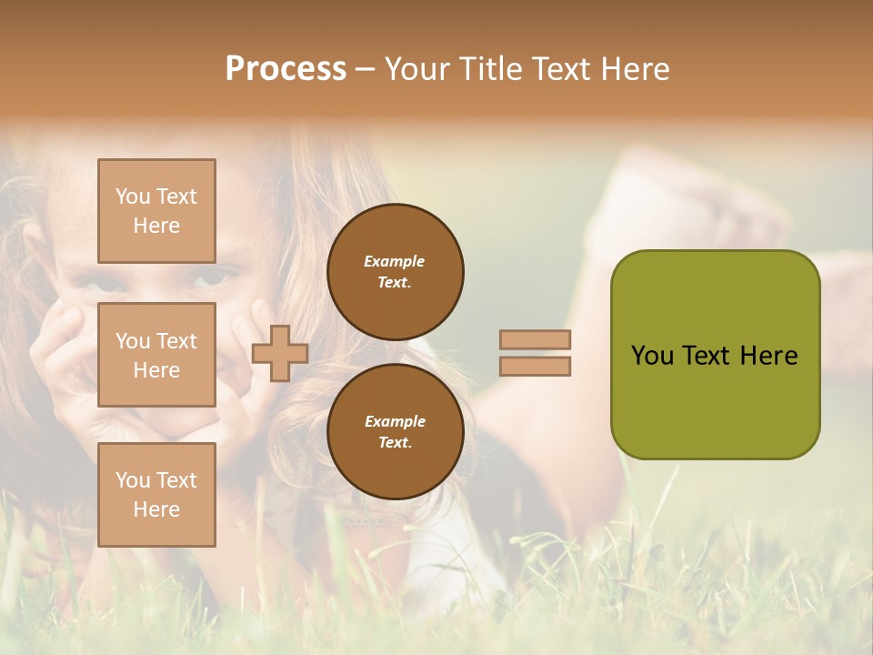 Outside Girl Curly PowerPoint Template