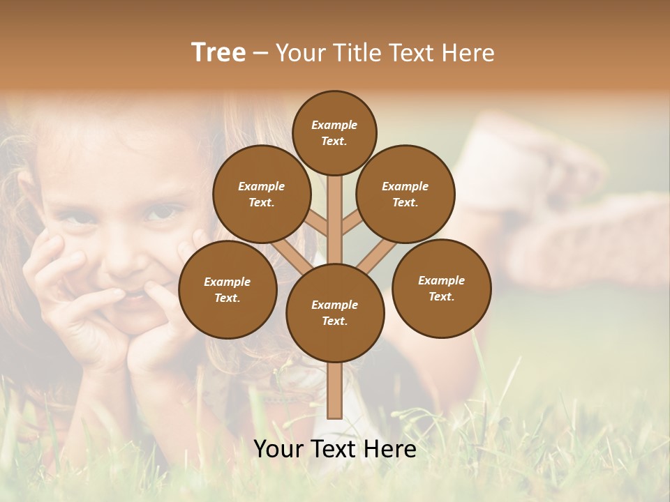 Outside Girl Curly PowerPoint Template