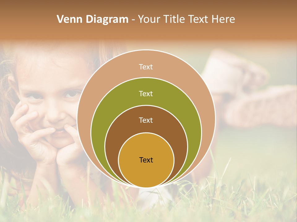 Outside Girl Curly PowerPoint Template