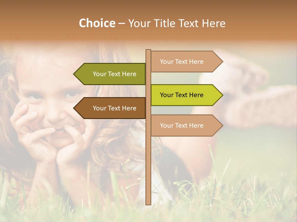 Outside Girl Curly PowerPoint Template