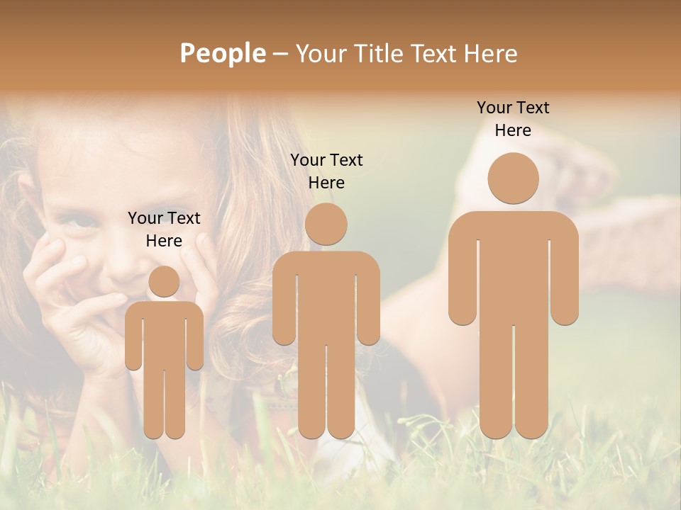 Outside Girl Curly PowerPoint Template