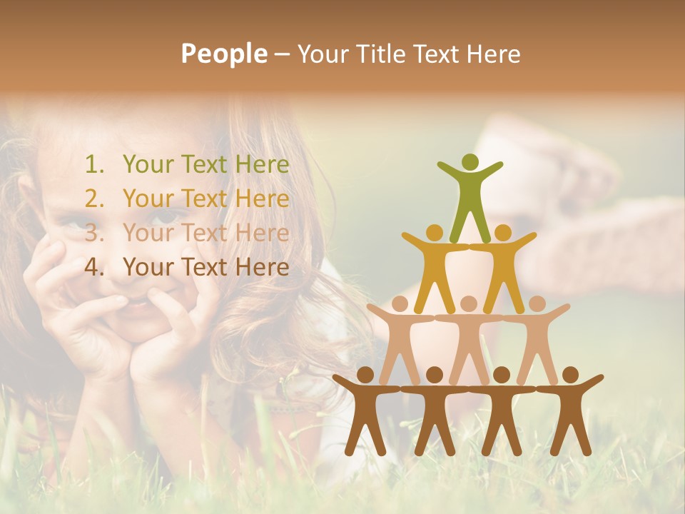 Outside Girl Curly PowerPoint Template