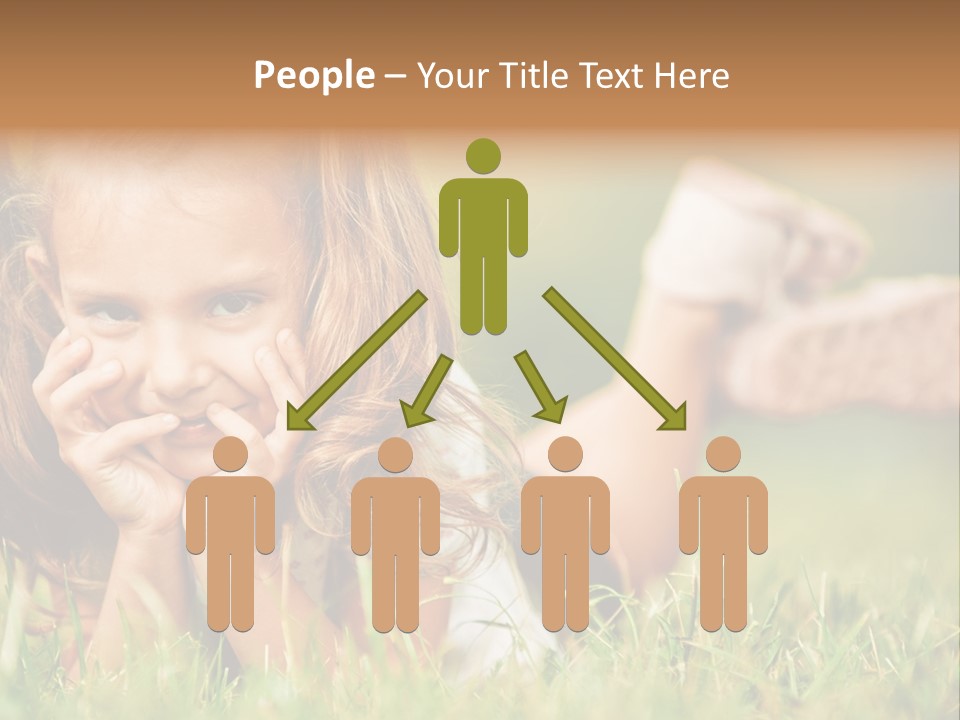 Outside Girl Curly PowerPoint Template