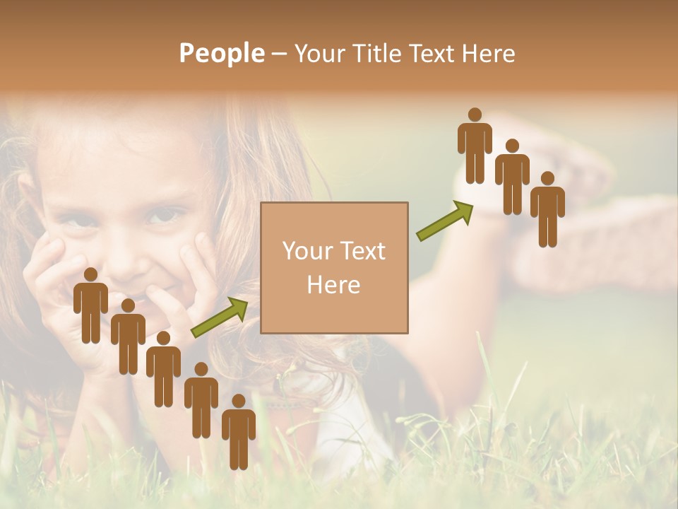 Outside Girl Curly PowerPoint Template