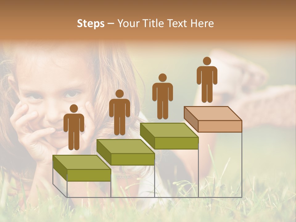 Outside Girl Curly PowerPoint Template