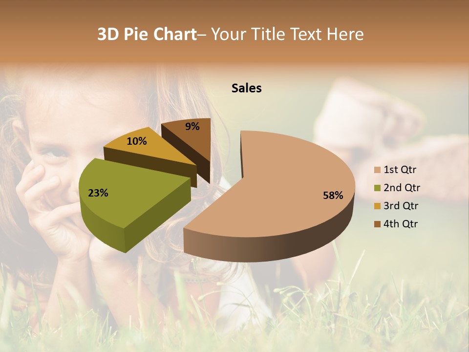 Outside Girl Curly PowerPoint Template