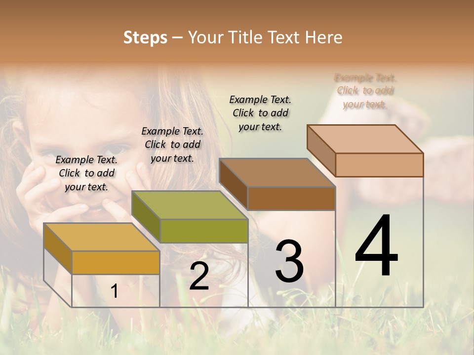 Outside Girl Curly PowerPoint Template