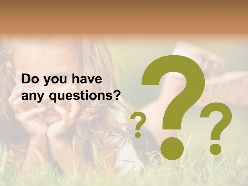 Outside Girl Curly PowerPoint Template