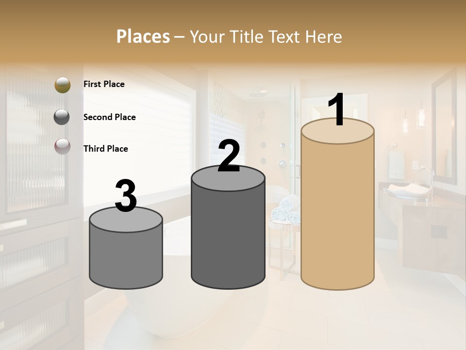 Towel Window Tub PowerPoint Template