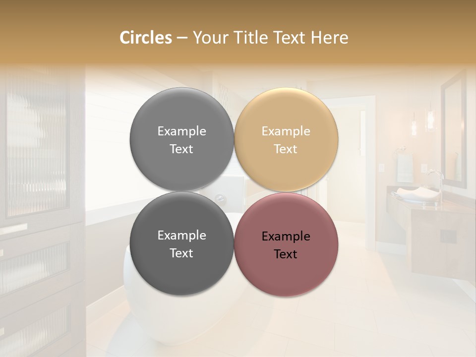 Towel Window Tub PowerPoint Template