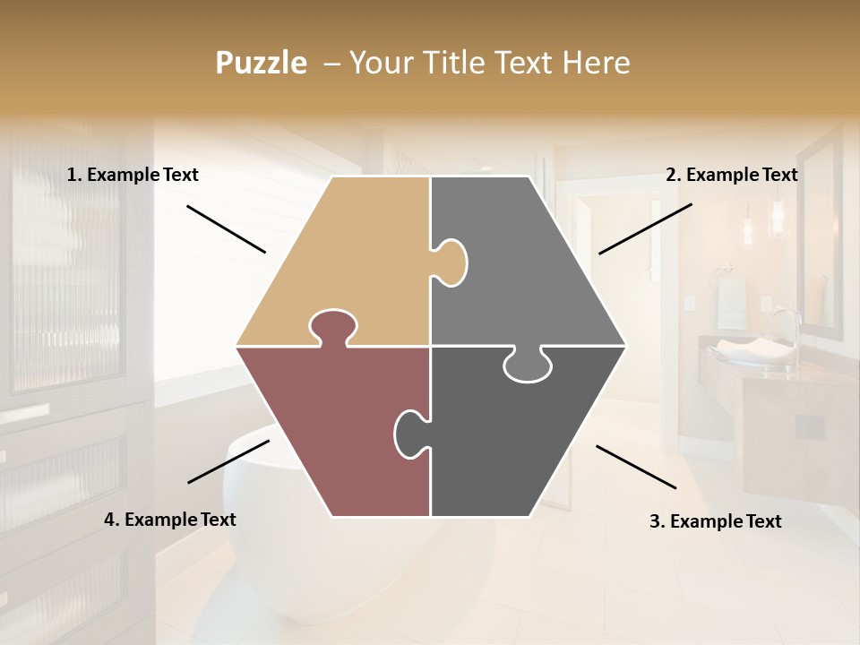 Towel Window Tub PowerPoint Template