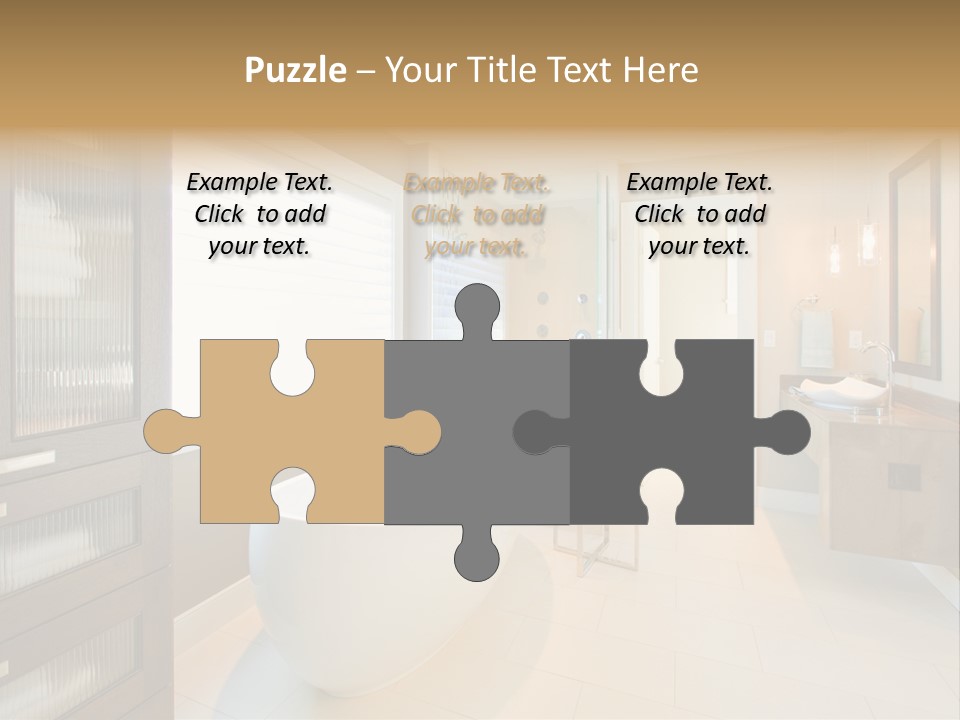 Towel Window Tub PowerPoint Template