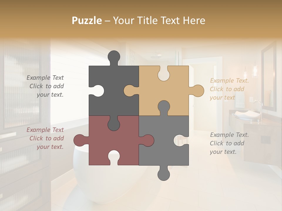 Towel Window Tub PowerPoint Template