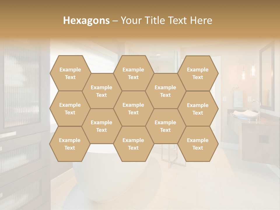 Towel Window Tub PowerPoint Template