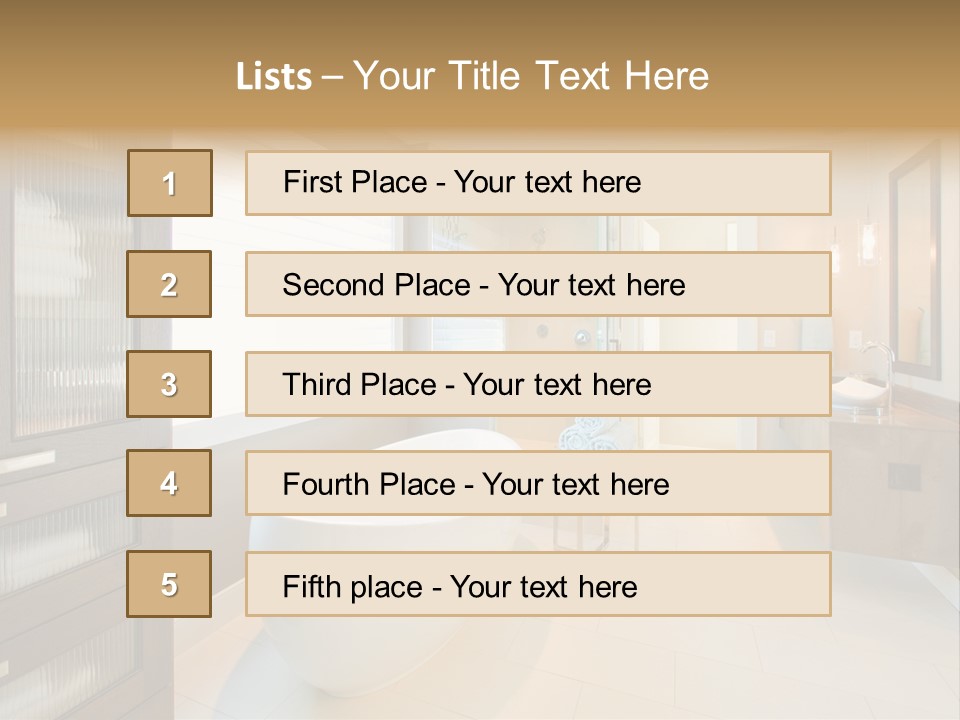Towel Window Tub PowerPoint Template