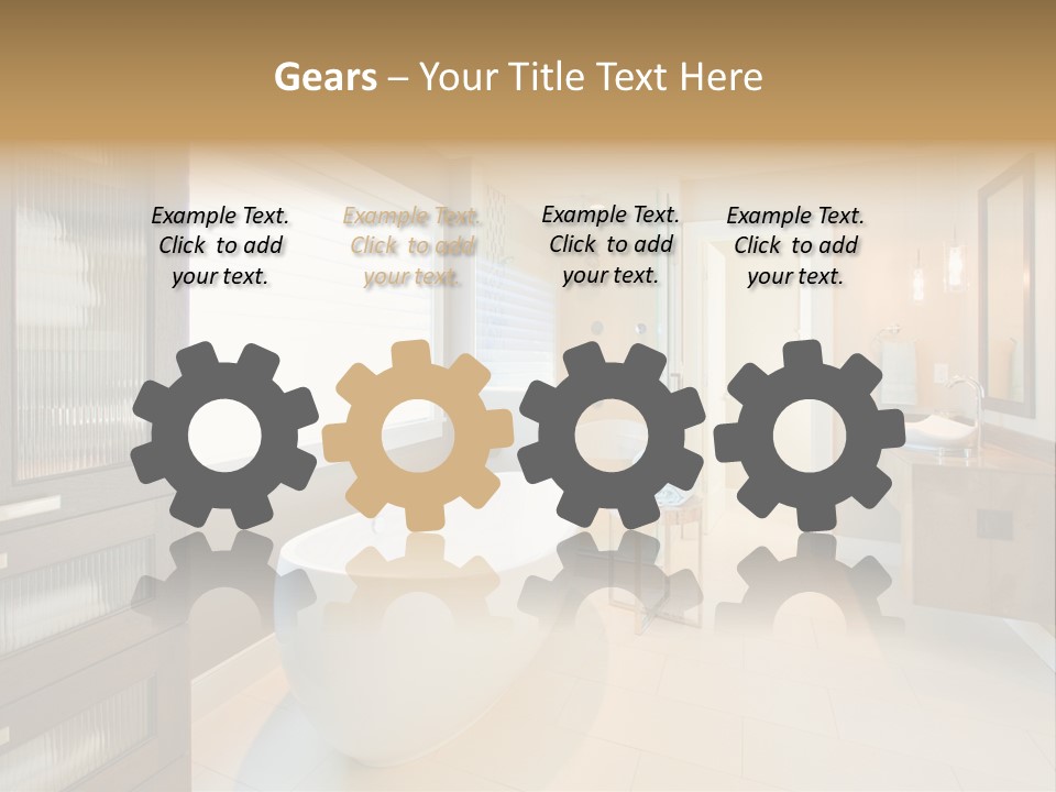 Towel Window Tub PowerPoint Template