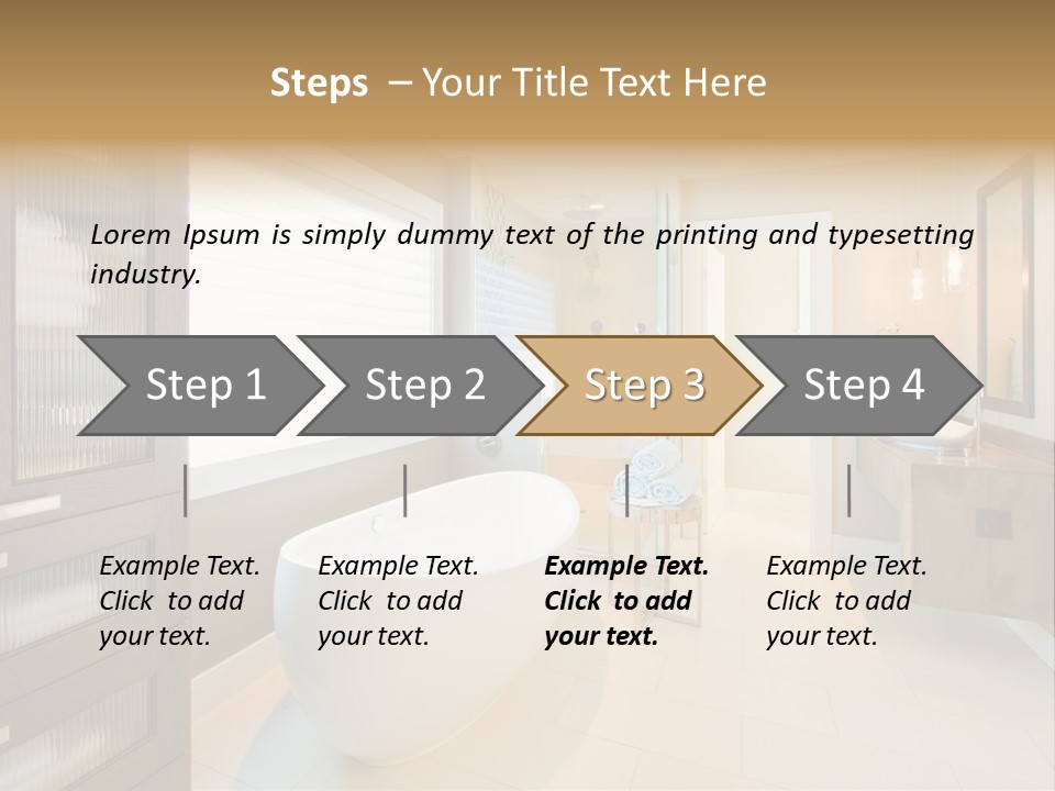 Towel Window Tub PowerPoint Template