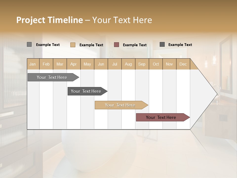 Towel Window Tub PowerPoint Template