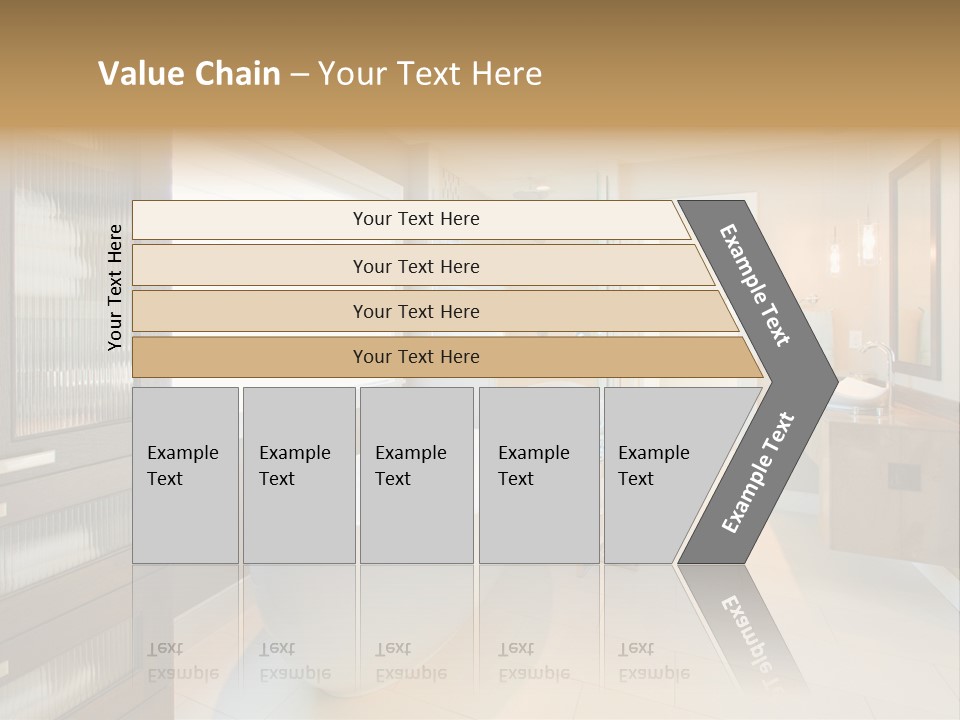 Towel Window Tub PowerPoint Template