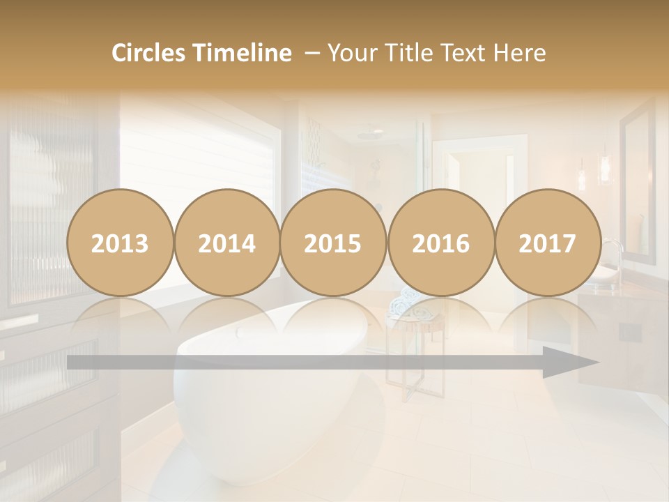 Towel Window Tub PowerPoint Template