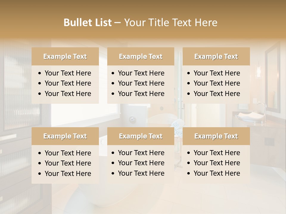 Towel Window Tub PowerPoint Template