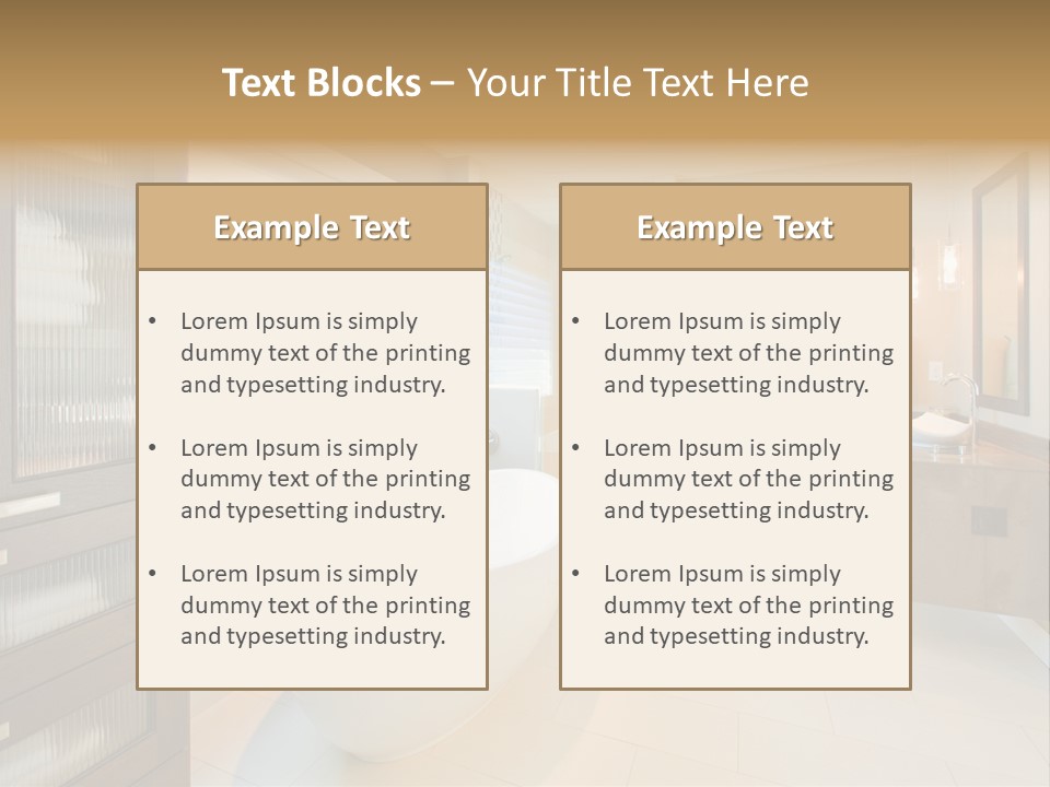 Towel Window Tub PowerPoint Template