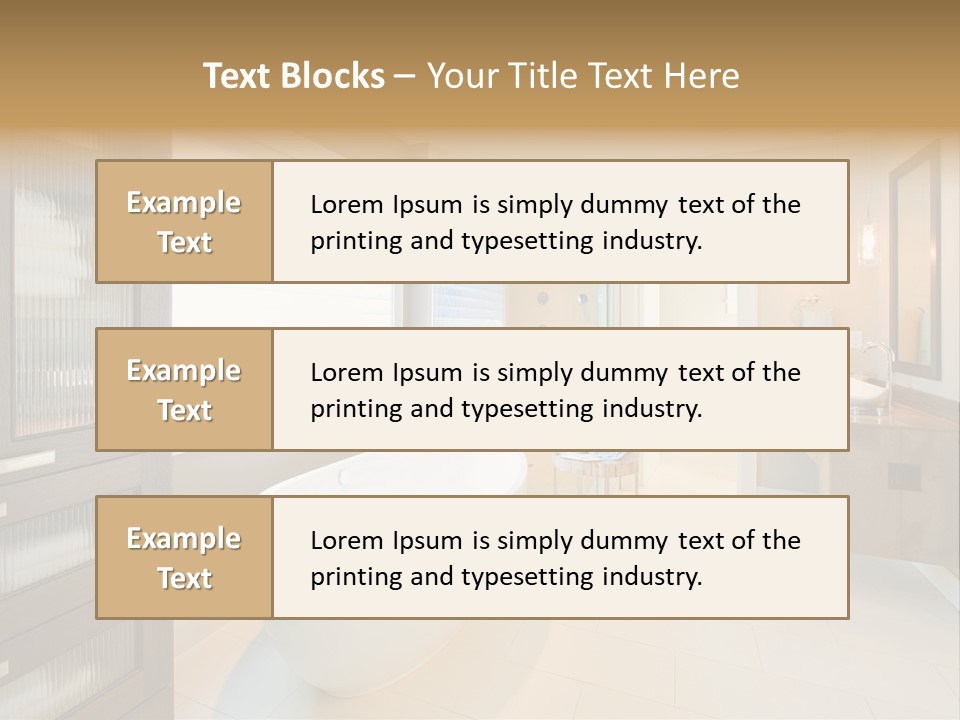 Towel Window Tub PowerPoint Template