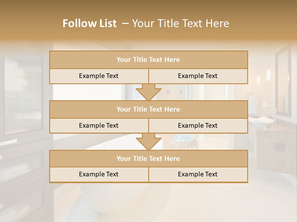 Towel Window Tub PowerPoint Template