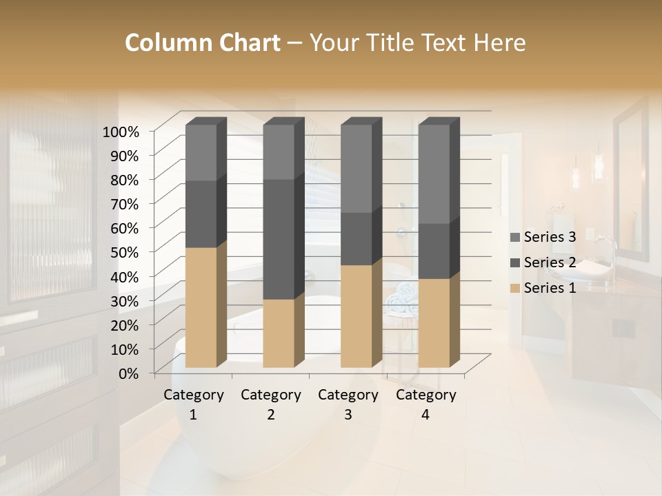 Towel Window Tub PowerPoint Template