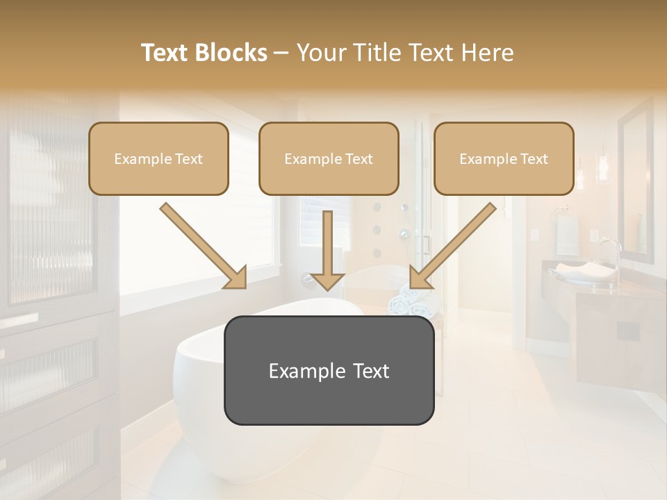 Towel Window Tub PowerPoint Template