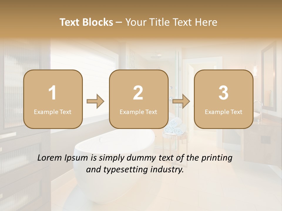 Towel Window Tub PowerPoint Template