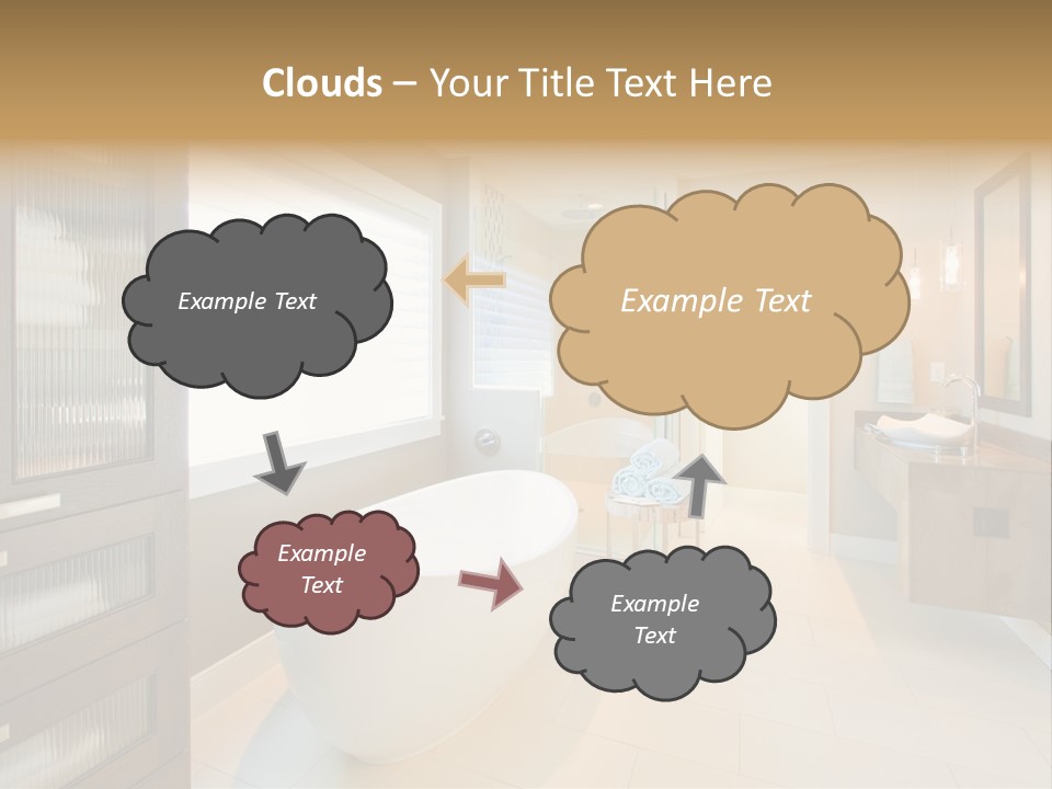 Towel Window Tub PowerPoint Template