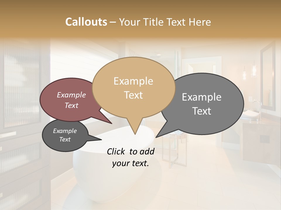 Towel Window Tub PowerPoint Template