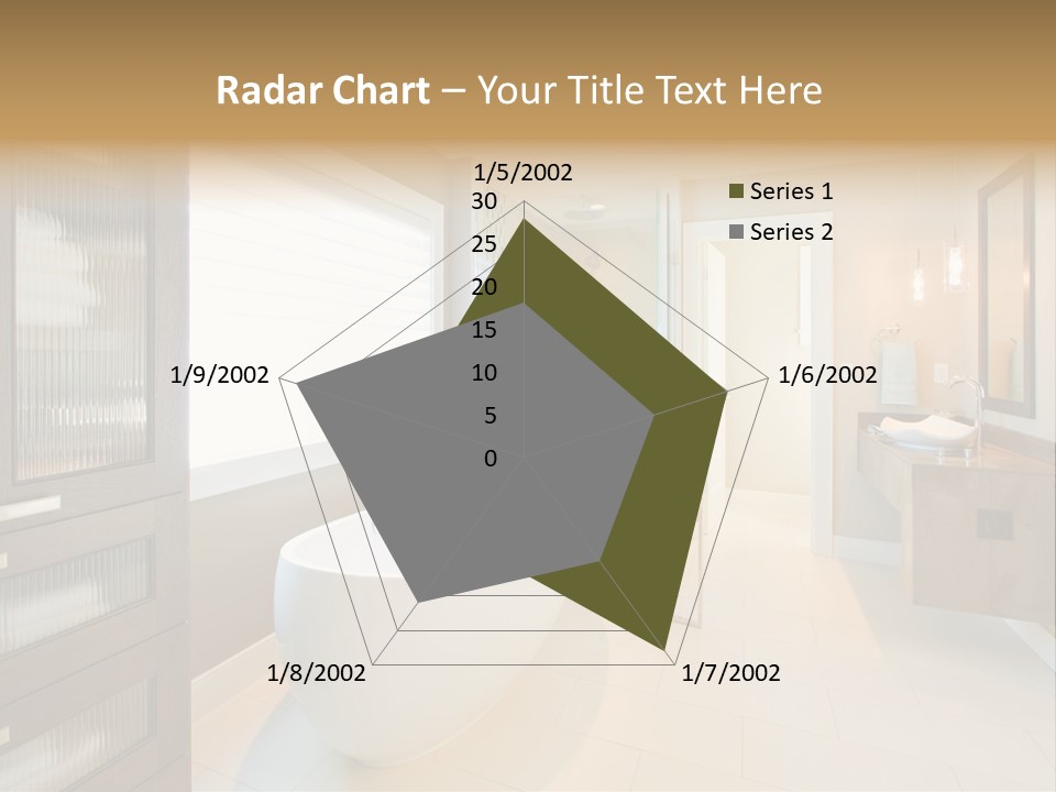 Towel Window Tub PowerPoint Template