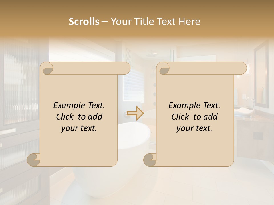 Towel Window Tub PowerPoint Template