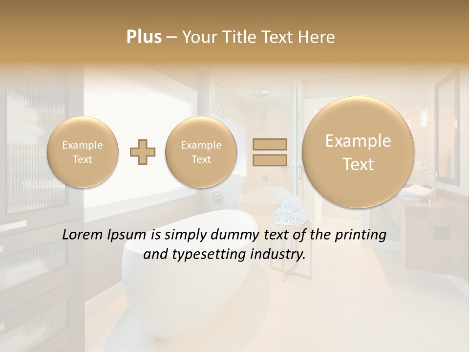 Towel Window Tub PowerPoint Template