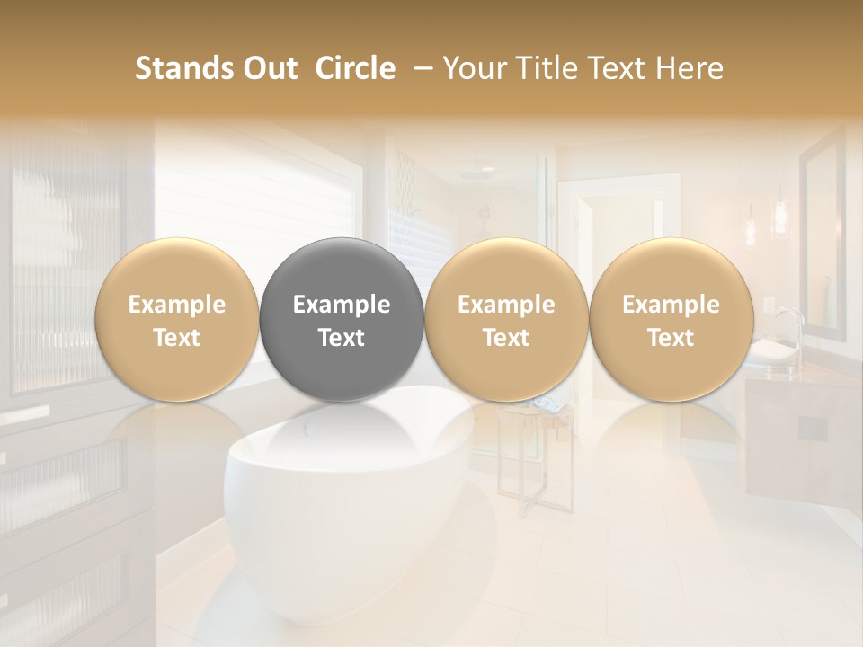 Towel Window Tub PowerPoint Template