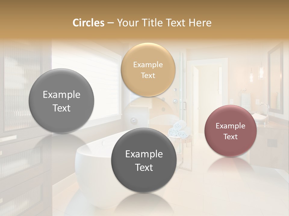 Towel Window Tub PowerPoint Template