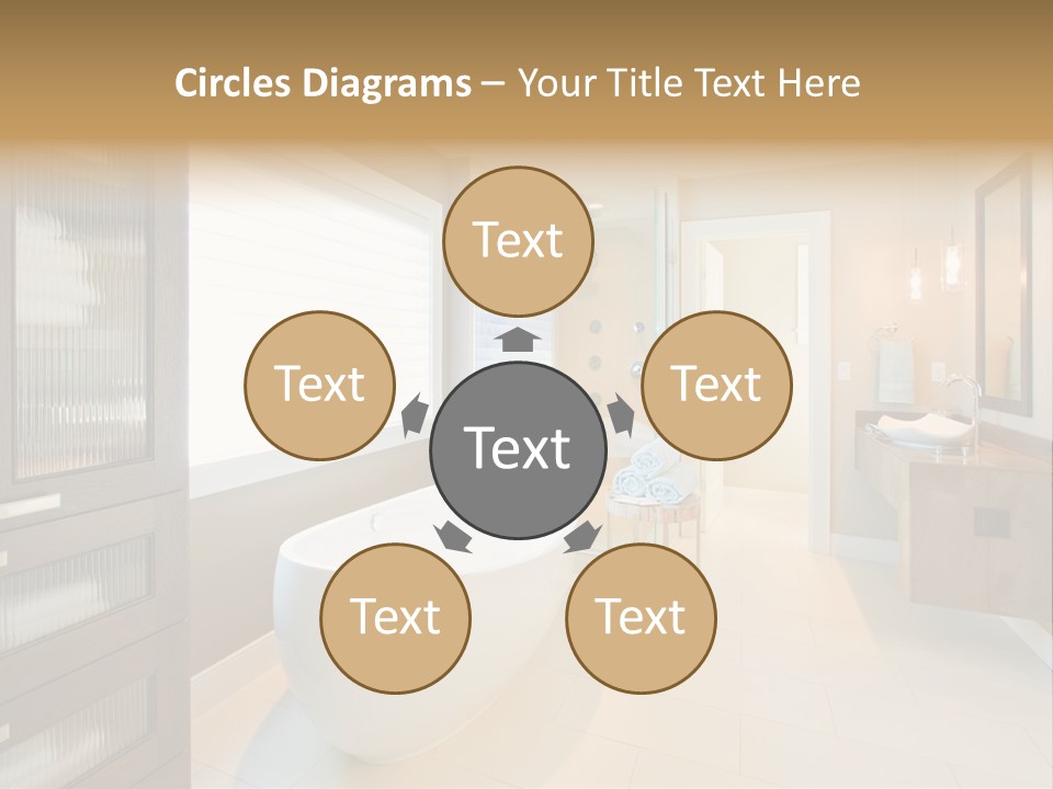 Towel Window Tub PowerPoint Template