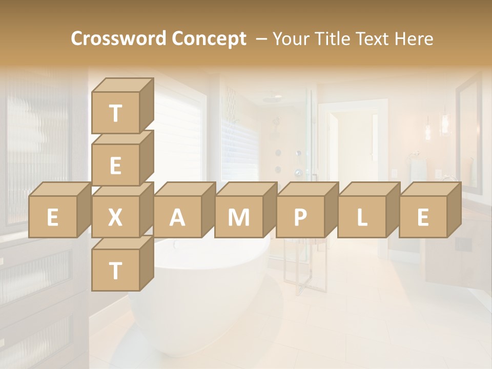 Towel Window Tub PowerPoint Template